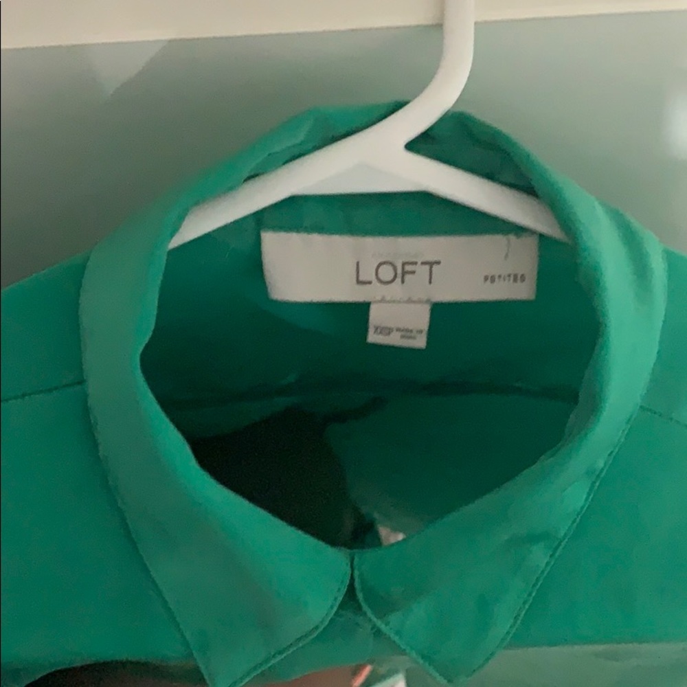 Green Loft petite blouse